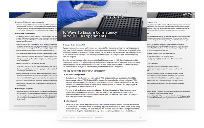 16 Ways To Ensure Consistency in Your PCR Experiments